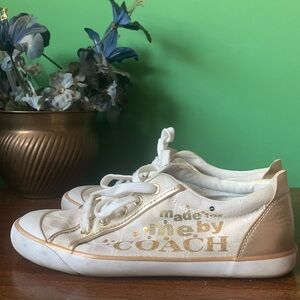 Coach Size 8.5 Made For Me Cream Sneakers